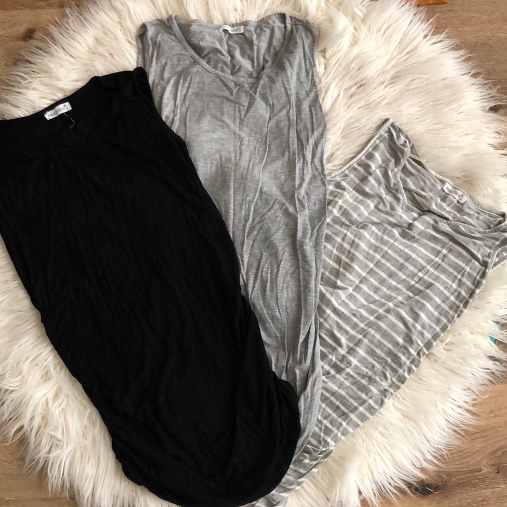 Three cute maternity tanks